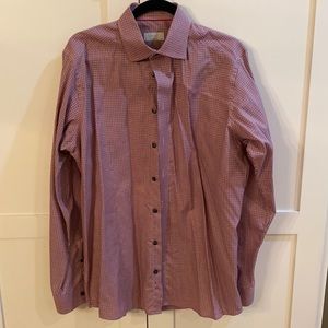 Eton men’s plaid button up dress shirt size 42